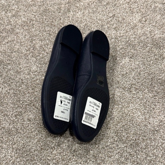 Tory Burch Dark Blue Flats with Gold Emblem - Picture 3 of 3